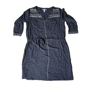 Women's Lucky Brand Brown Embroidered Dress. Boho. Size Large